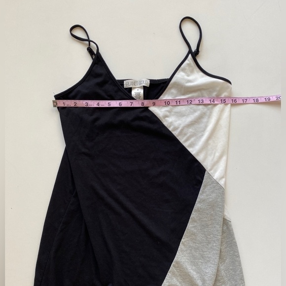 NWT Planet Gold Color Block Lightweight Spaghetti Strap Sun Dress Juniors Medium - Picture 5 of 7